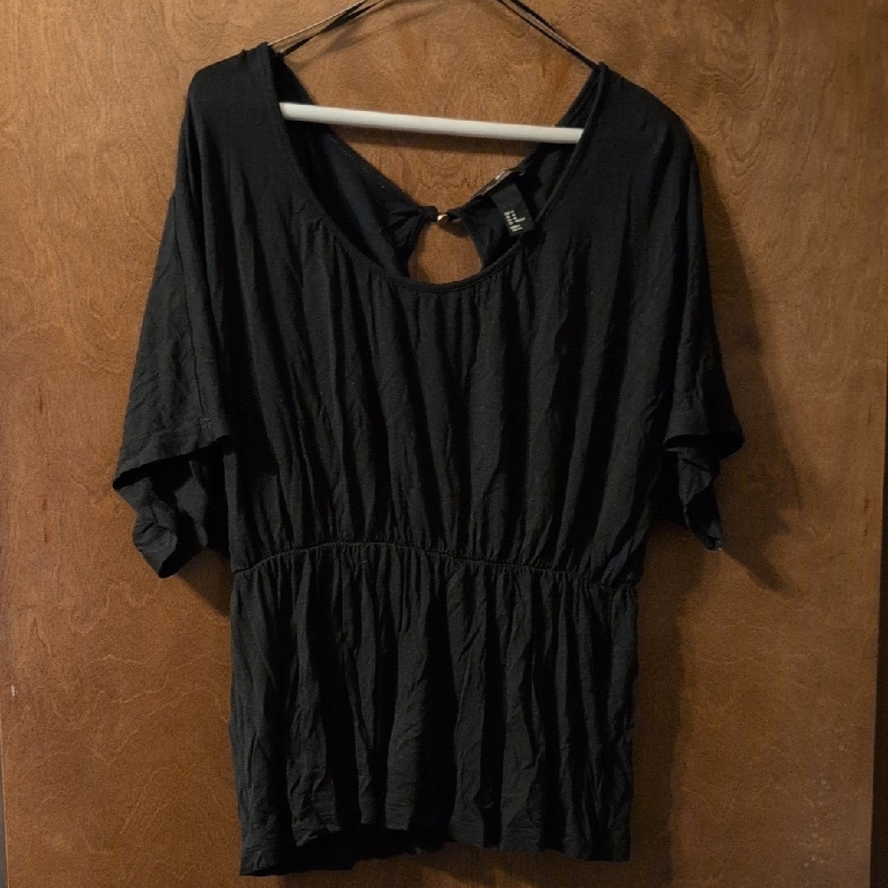 Black Peplum Top